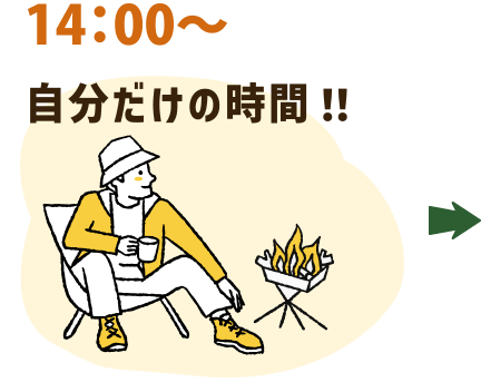 14：00～ 自分だけの時間！！
